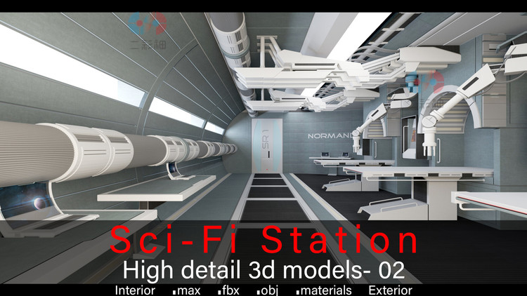 图片[5]-科幻空间站工作室建筑模型fbx建模obj电子产品maya设计素材源文件-cg男孩