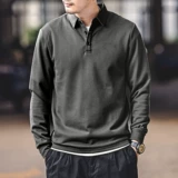 格蓝鹿 Демисезонный лонгслив, футболка polo для отдыха, в американском стиле, оверсайз