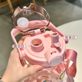 Вместительная и большая летняя высококачественная детская спортивная бутылка со стаканом, трубочка, популярно в интернете