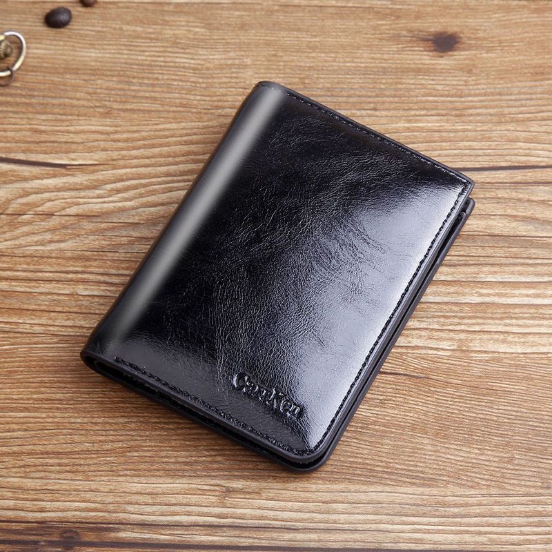 Men's Wallet, Short Style, Thin and Soft, Horizontal and Vertical Design, Youth Zipper Driver's License Card Holder, Korean Style, Simple Student Trendy Leather Wallet