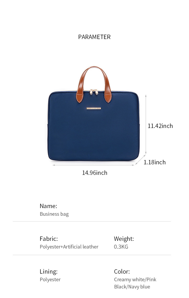 Fashionable Lightweight кожзаменитель Leather Handle Computer Bag Busin 