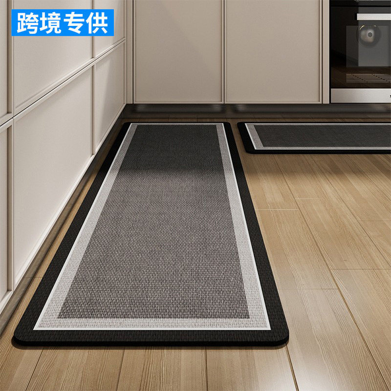 Cross-border simple home water-absorbing and oil-absorbing carpet kitchen floor mats household long non-slip mat diatomaceous earth kitchen floor mats