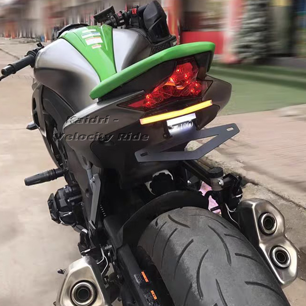 川崎Z900/Z1000短尾改装神器：车牌转向灯一体可折叠架全解析
