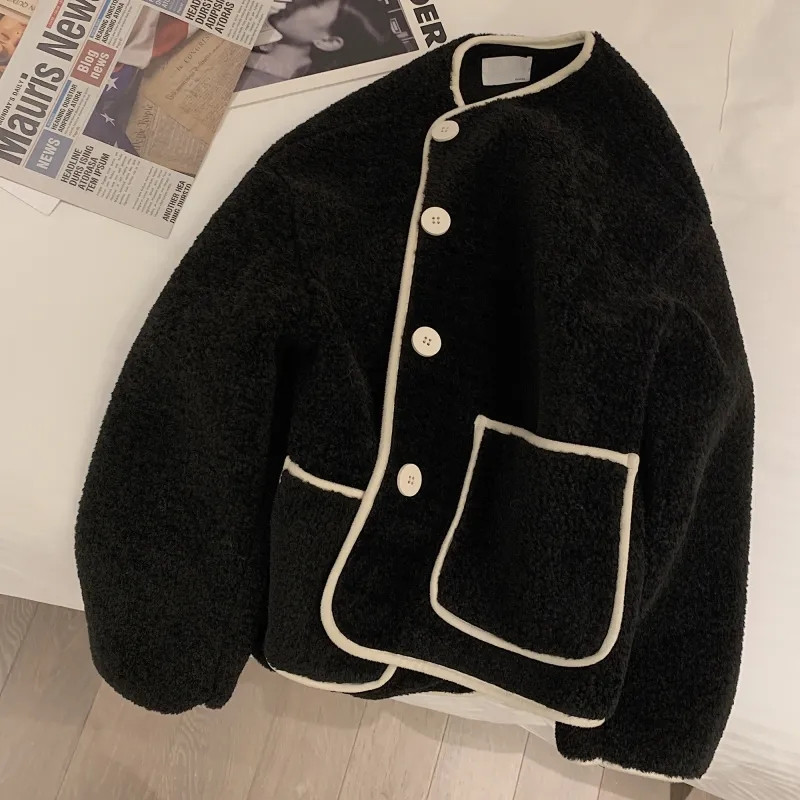 Демисезонная короткая бархатная куртка, стиль Chanel, оверсайз