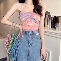 Dopamine tube top camisole women summer concert music festival Thailand seaside Thai style outer wear sweet hot girl top