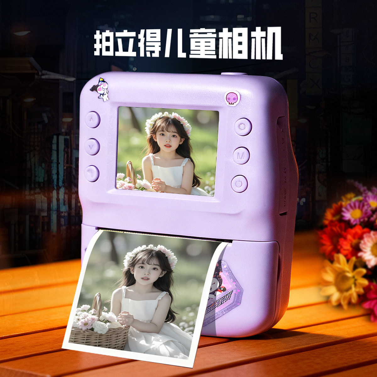 Polaroid Children's Camera, Girl's Birthday Gift, Girls' Printable Color Camera That Automatically Outputs Photos