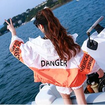 Sunscreen womens 2022 new extras in summer Korean version Student loose even hat letter printed short sunscreen