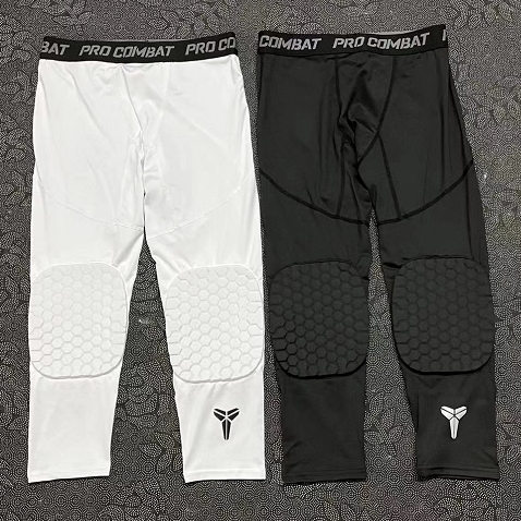 Basketball Seven-Point Pants with Integrated Knee Pads, Men's Honeycomb Anti-Collision Belt, Professional Knee Protection Training Leggings