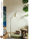 Italian Tolomeo Small Swing-Arm Floor Lamp, Vintage Sofa, Bedroom Model Room Designer Floor Lamp