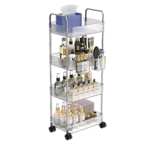 Acrylic snack rack living room kitchen trolley multi-layer floor-standing removable cosmetics storage rack 884