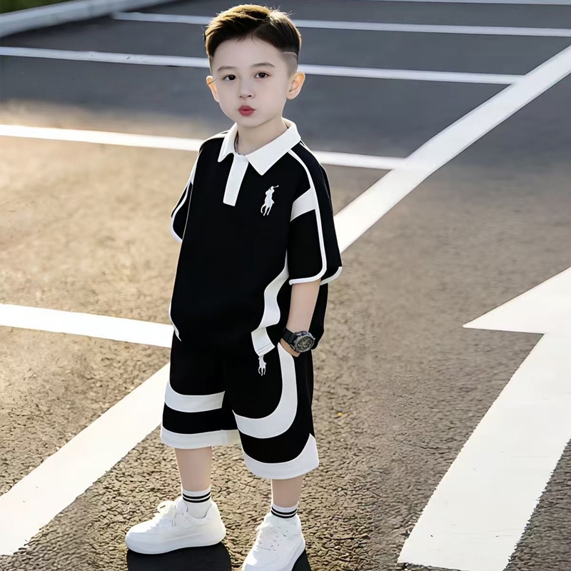 French Badnut Boys' Summer Outfit 2026 New Children's Polo Academy Short-Sleeve Casual Sports Trendy Cool French Badnut Boys' Summer Outfit 2026 New Children's Polo Academy Short-Sleeve Casual Sports Trendy Cool