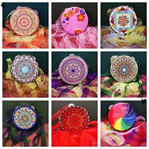 Drum dance props for kindergarten children Dunhuang flying tambourine percussion instrument Xinjiang Uyghur hand-held tambourine