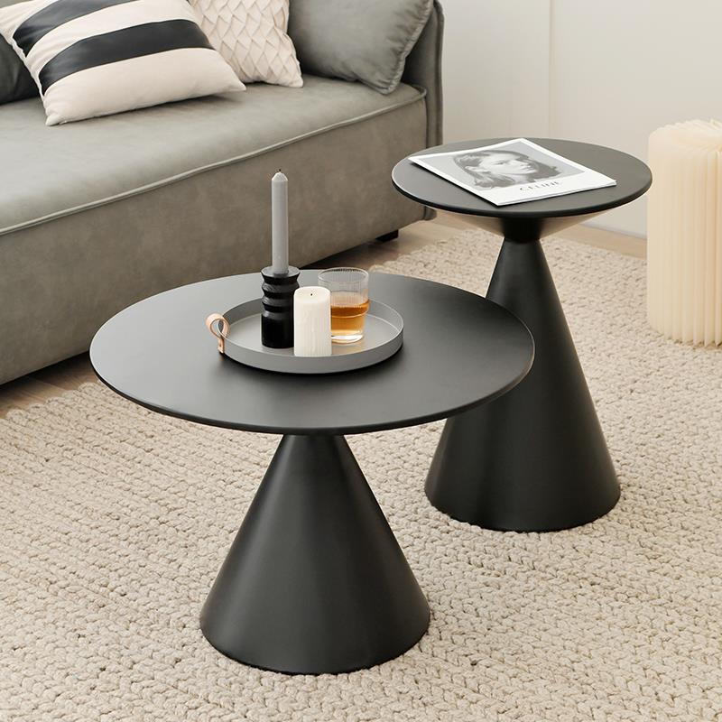 Maifan light luxury round coffee table combination modern minimalist living room side sofa side table personality art small tea table