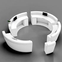 Shandong Round Company Paint Front Desk Curved Creative Beauty Salon Tourism Convenience Service Cashier Bar