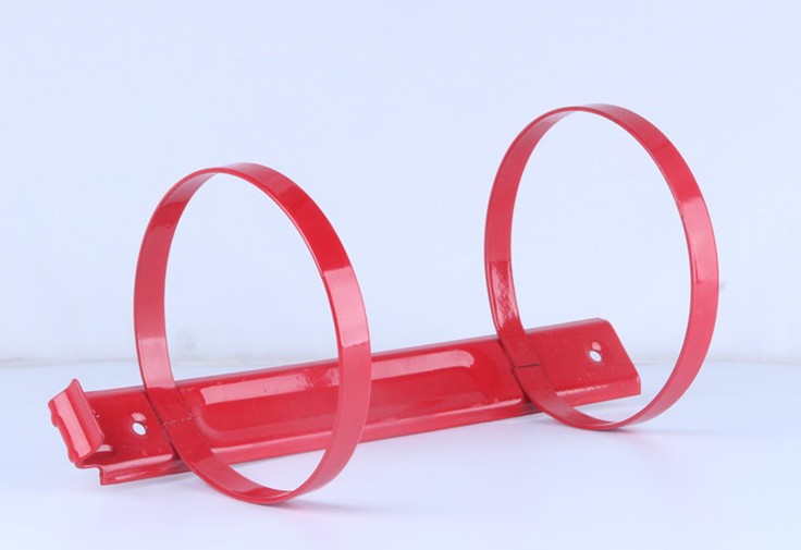Dry powder fire extinguisher 2 3 4kg red iron made metal double ring fixed hook hanging rack bracket