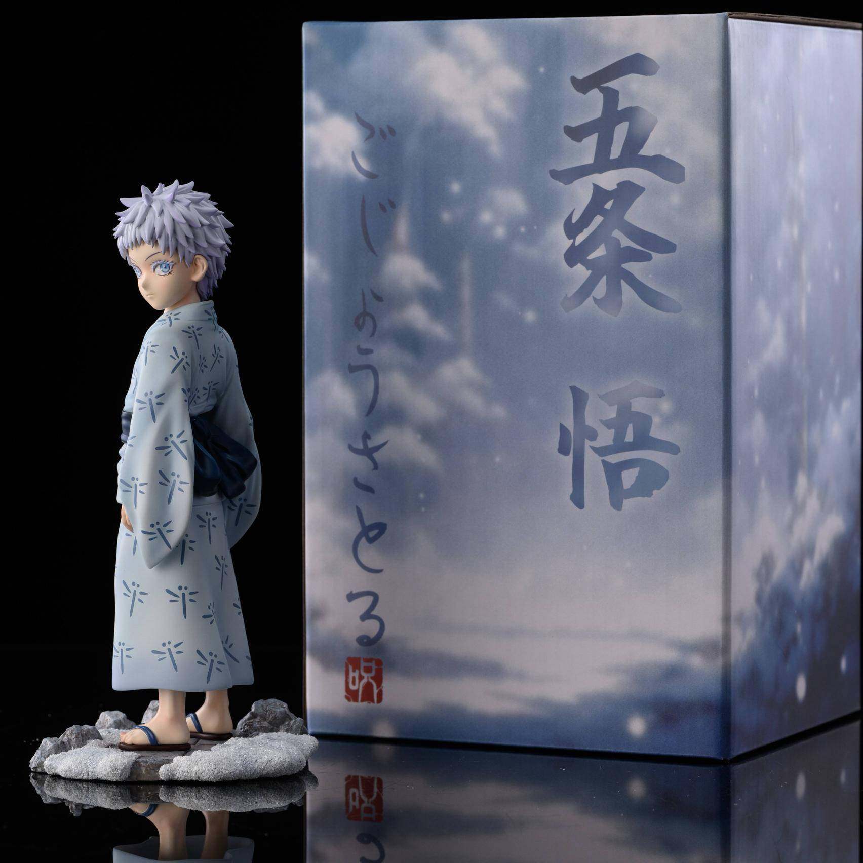 Jujutsu Kaisen Gojo Satoru Figure Anime Luffy Smiling Merchandise Gk 3D Model Case Desktop Ornament