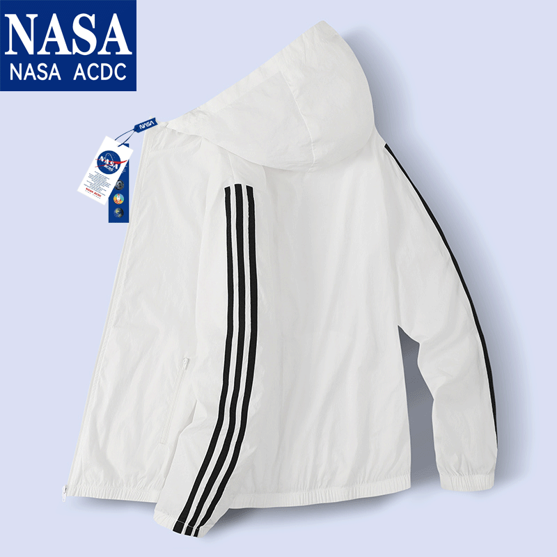 NASA联名防晒衣男夏季透气冰丝薄款皮肤衣男士防晒服潮牌夹克外套