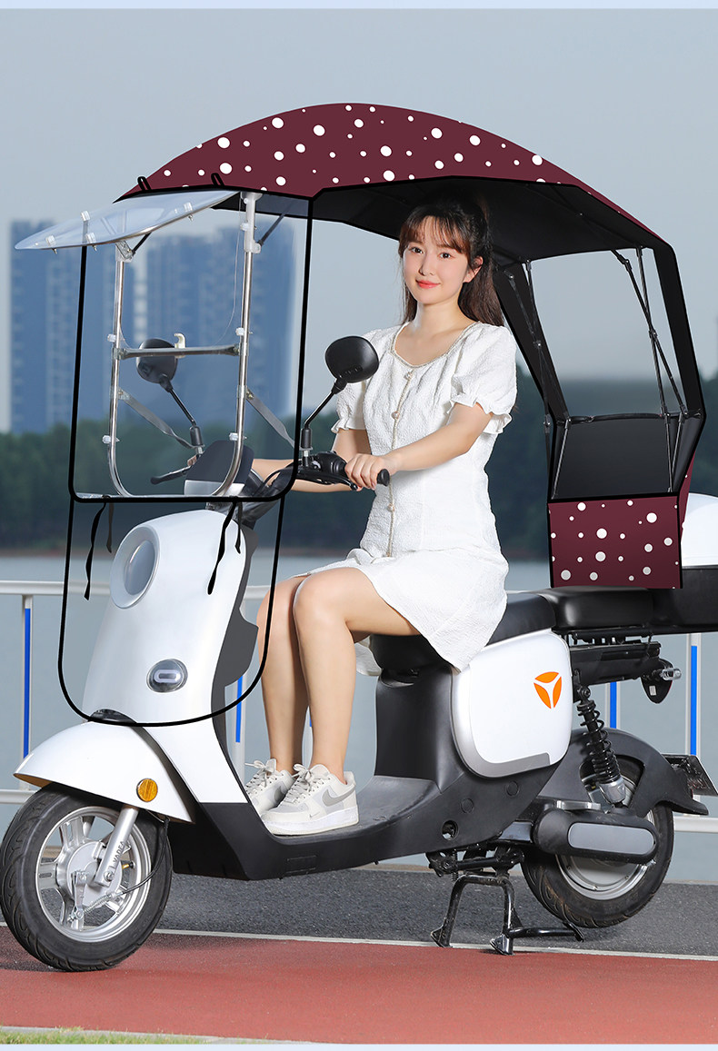New type electric car canopy new foldable retractable carport battery car awning disassembly motorcycle anti-umbrella