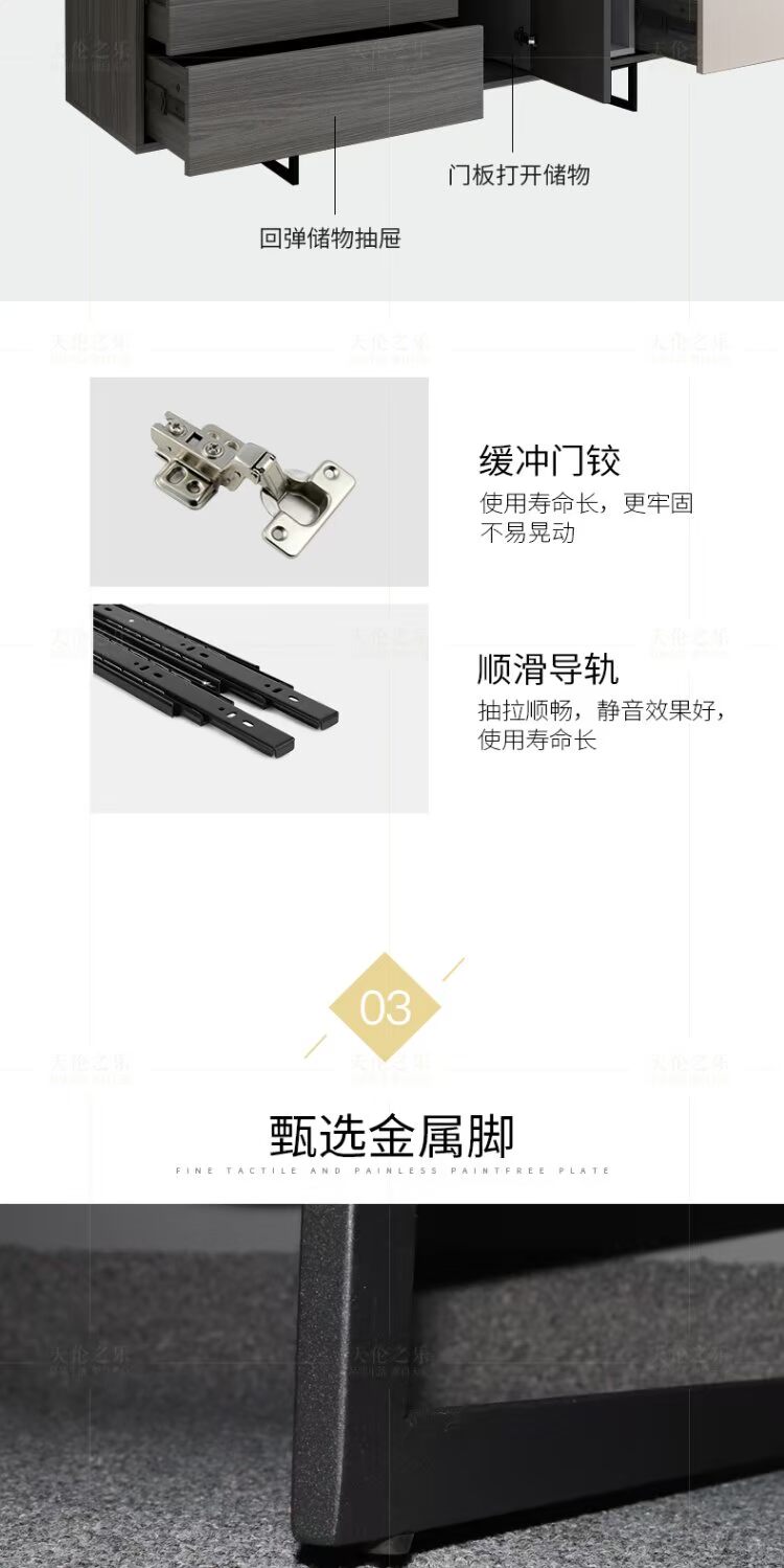 Tủ tivi Bắc Âu kết hợp bàn cà phê bộ bàn ghế căn hộ nhỏ mini hiện đại tối giản phòng khách gỗ rắn tủ tivi - Buồng tủ nhựa 3 ngăn