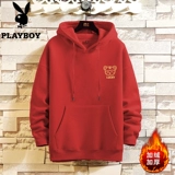 Playboy, утепленная красная толстовка с капюшоном с капюшоном, оверсайз, коллекция 2022