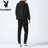 Playboy, джинсовая мужская демисезонная куртка, трендовый комплект, в корейском стиле, 3 предмета