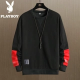 Playboy, демисезонная толстовка, утепленный лонгслив с круглым воротником, оверсайз