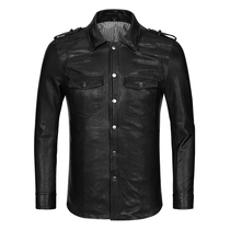 Spring and autumn models genuine leather leather jacket mens leather jacket mens and womens clothing Tannic Sheep Leather Retro Locomotive Leather Clothes Men