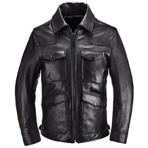 Good sir Sun Honglei Tongan Genuine Leather Leather Clothing Mens Mountain Sheep Leather Youth Locomotive Leather Clothing Mens Body Jacket Jacket