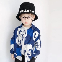 Boy shirt Autumn Panda 2022 New Spring And Autumn Money baby Han version Children lining clothes foreign air Tong clothes Jacket Tide