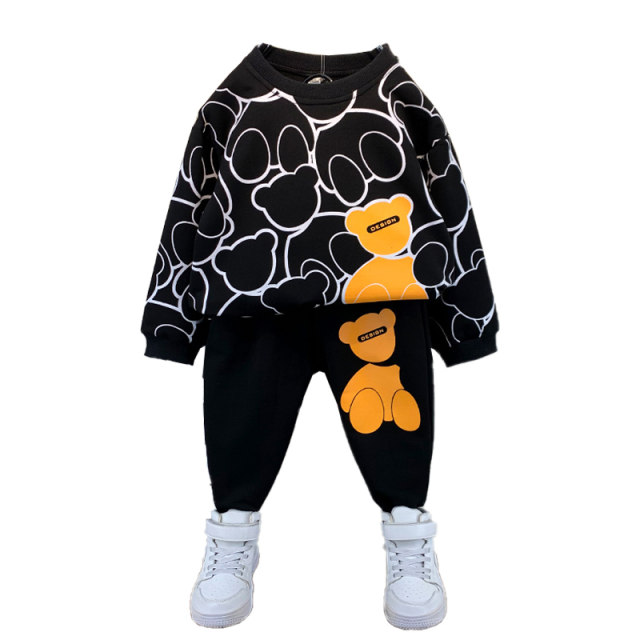 Boys' autumn suits trendy 2022 new foreign style children's clothes handsome and fashionable spring and autumn baby sweaters children's clothes