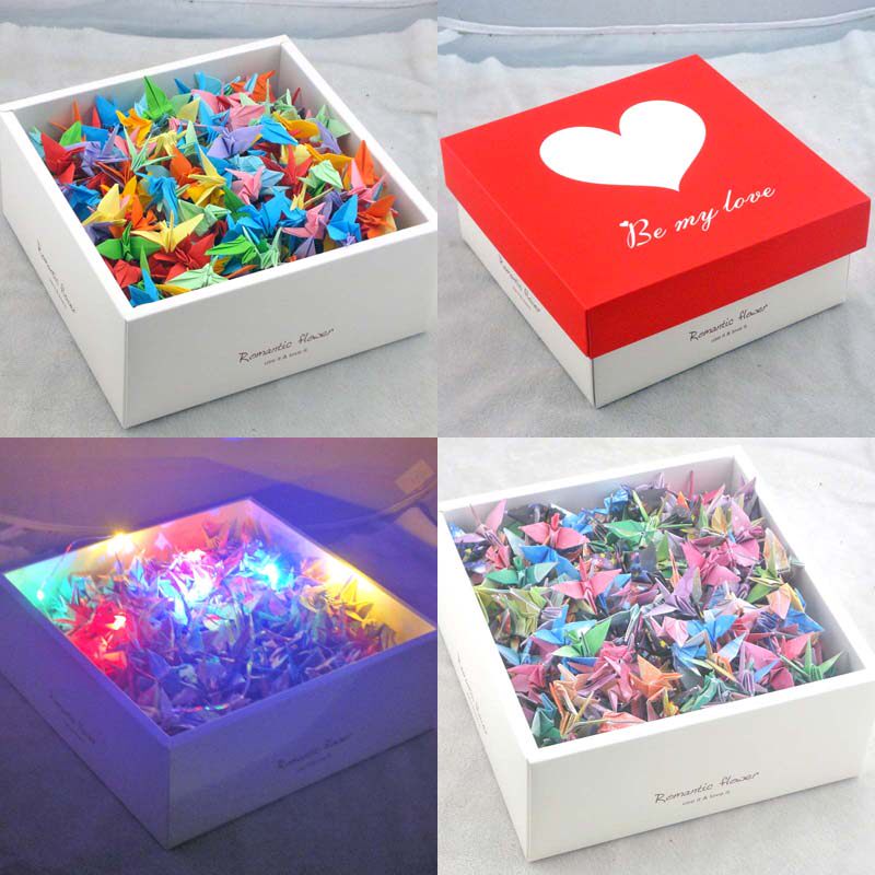 520 520 1000 kPaper cranes 1314 Folded Paper Finished Gift Box Glass Bottle Suit Materials Kit 7 New Year's Valentine's Day