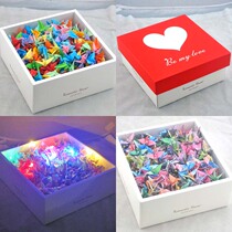 520 1000 thousand paper cranes 1314 Origami finished gift box Glass bottle set Material package Tanabata Valentines Day