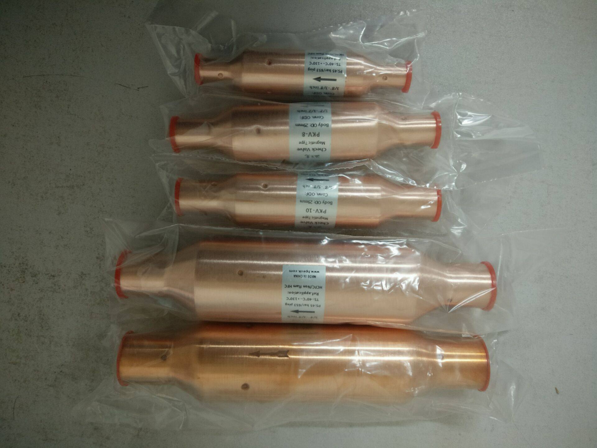 Refrigerator air conditioning refrigeration check valve 10mm welded joint parallel unit thermal fluoride frost check valve