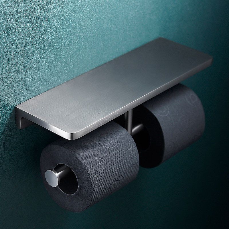 [USD 97.04] German JEACRFT gun gray nohole toilet paper rack toilet paper rack toilet tissue