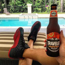 Tiger flutter Air Jordan 12 Flu Game AJ12 black and red sick 130690-002 spot