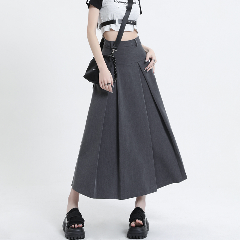 Mjb 2026 Spring/Summer Hot-Selling Reversible Niche Design A-Line Pleated Skirt Mid-Length Slimming and Elegant Skirt