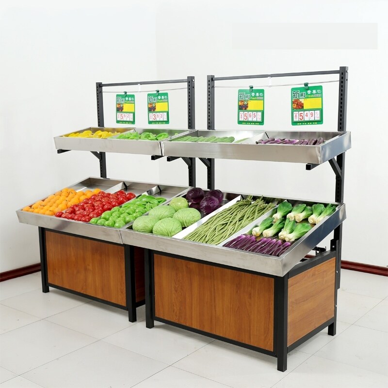 Fruit and vegetable shelf fruit shop showcase shopping mall supermarket vegetable rack fruit shop vegetable shop vegetable rack vegetable fruit rack