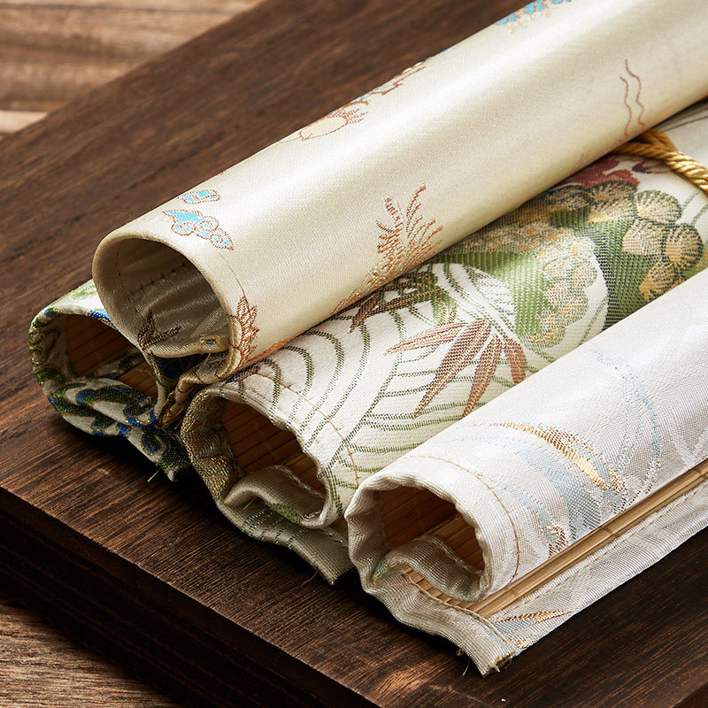 Brush Storage Bag, Creative Antique-Style Bamboo Rolling Curtain, Elegant Study Item, Portable Calligraphy Pen Bag for Beginners