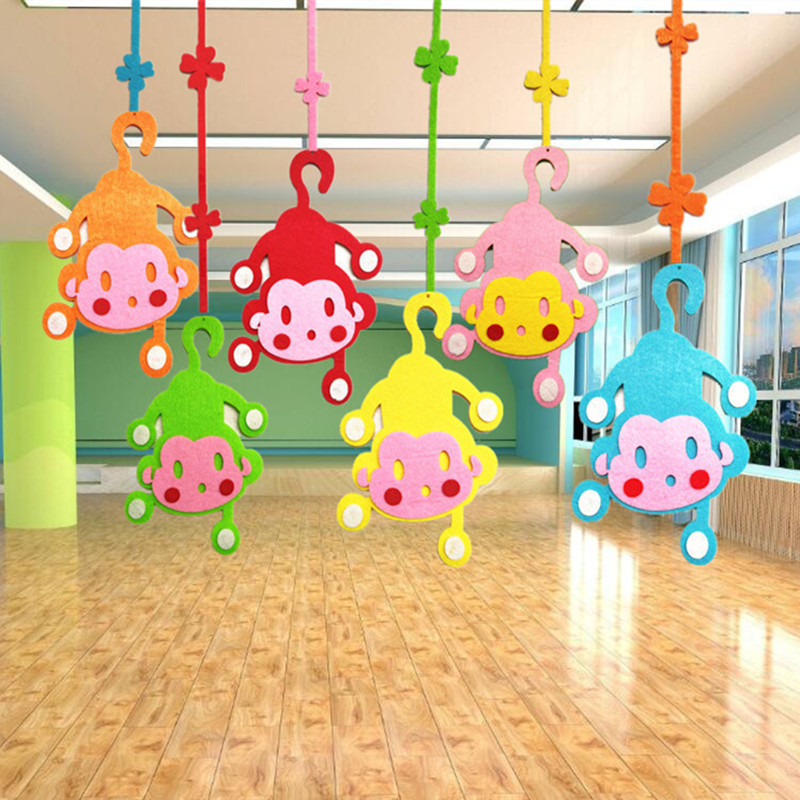 Kindergarten Corridor Hanging Decoration Classroom Creative Hanging Decoration Shop Amusement Park Ceiling Decoration Cute Panda Monkey Pendant