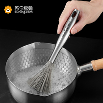 304 stainless steel pot brush household pot brush artifact cleaning brush kitchen special long-handled nano steel wire brush 2018