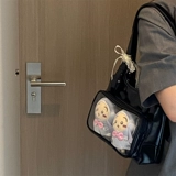 Черная сумка на одно плечо, 10см