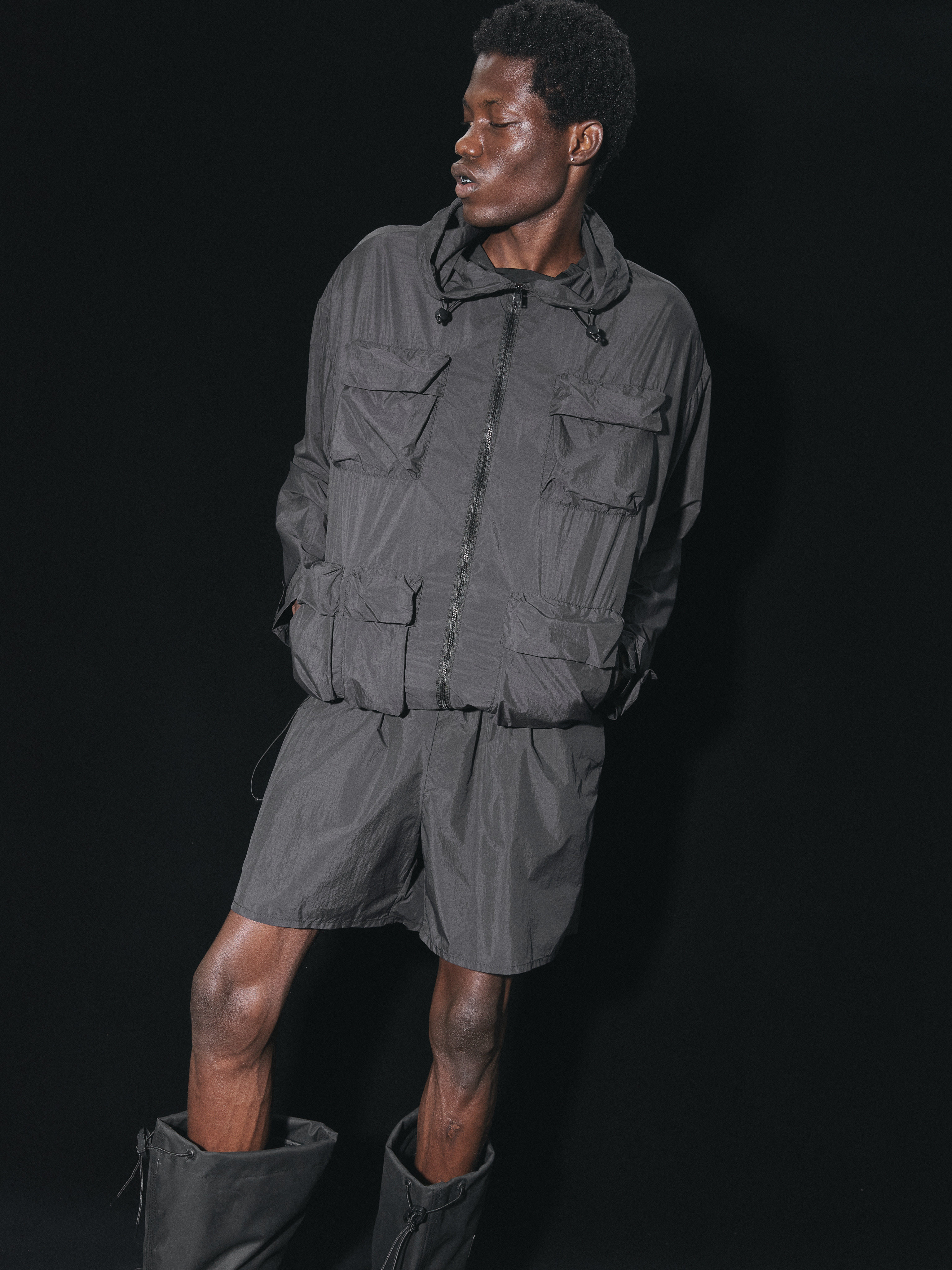Terrawear Supply Black Hooded Loose Jacket