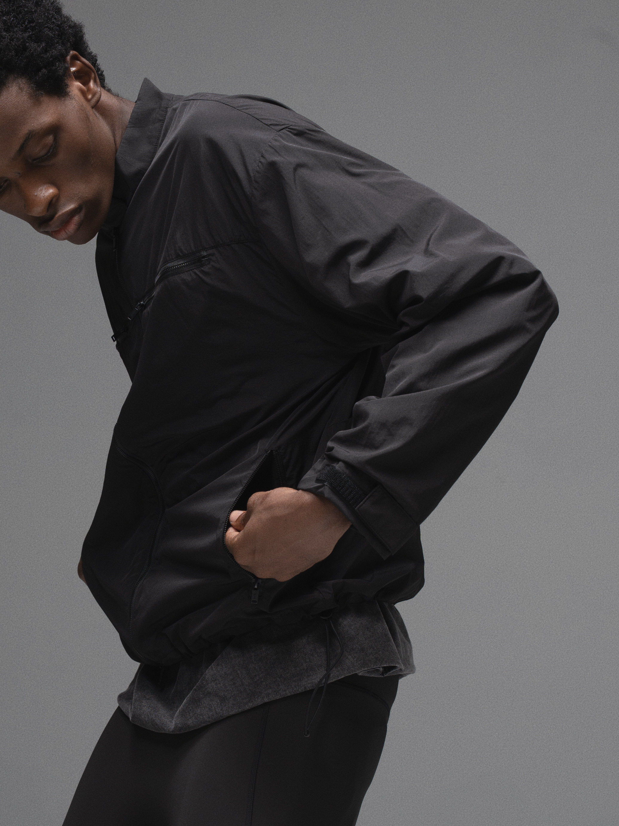 Terrawear Supply Black Cinched-Waist Nylon Jacket