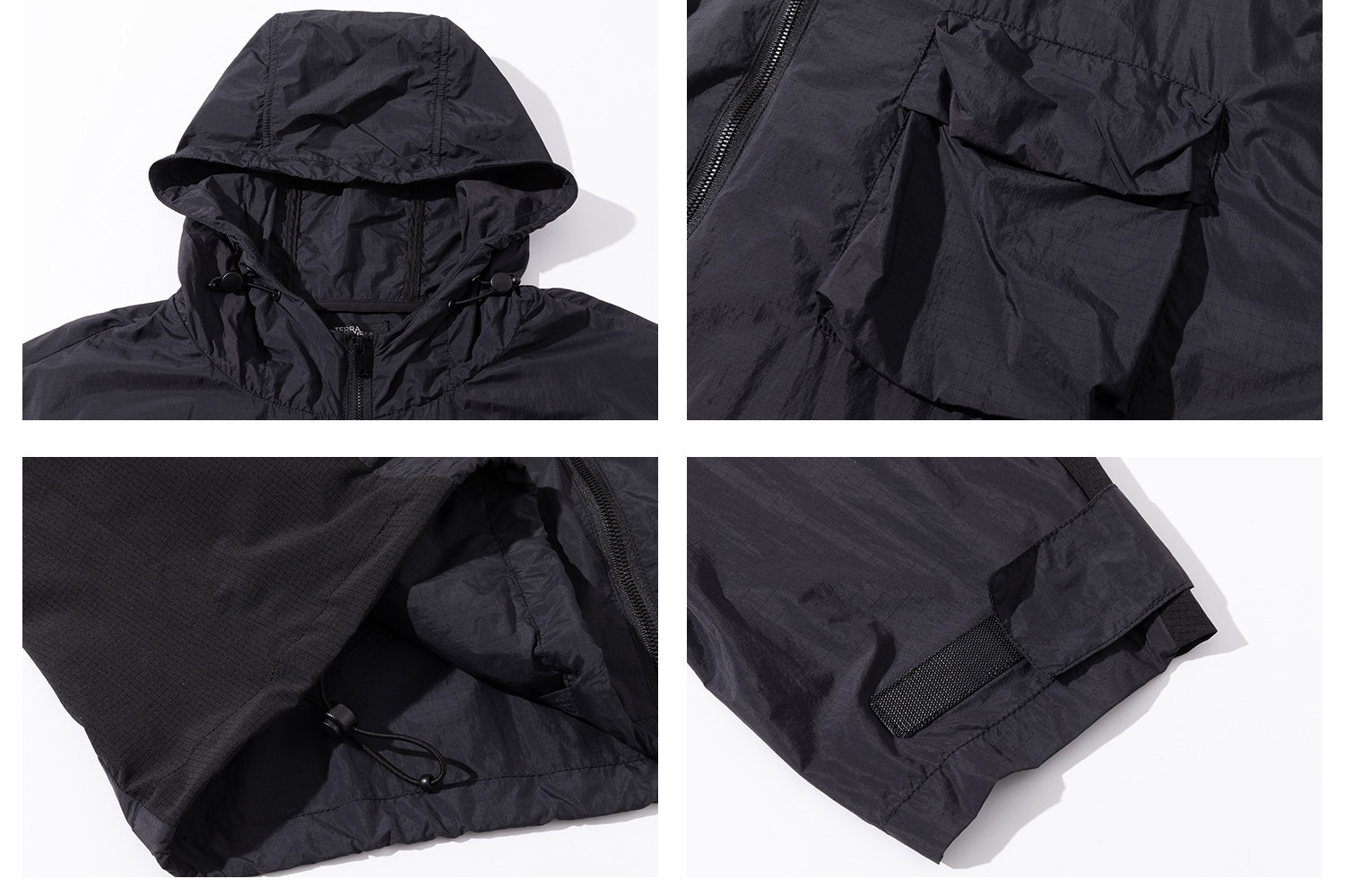 Terrawear Supply Black Hooded Loose Jacket