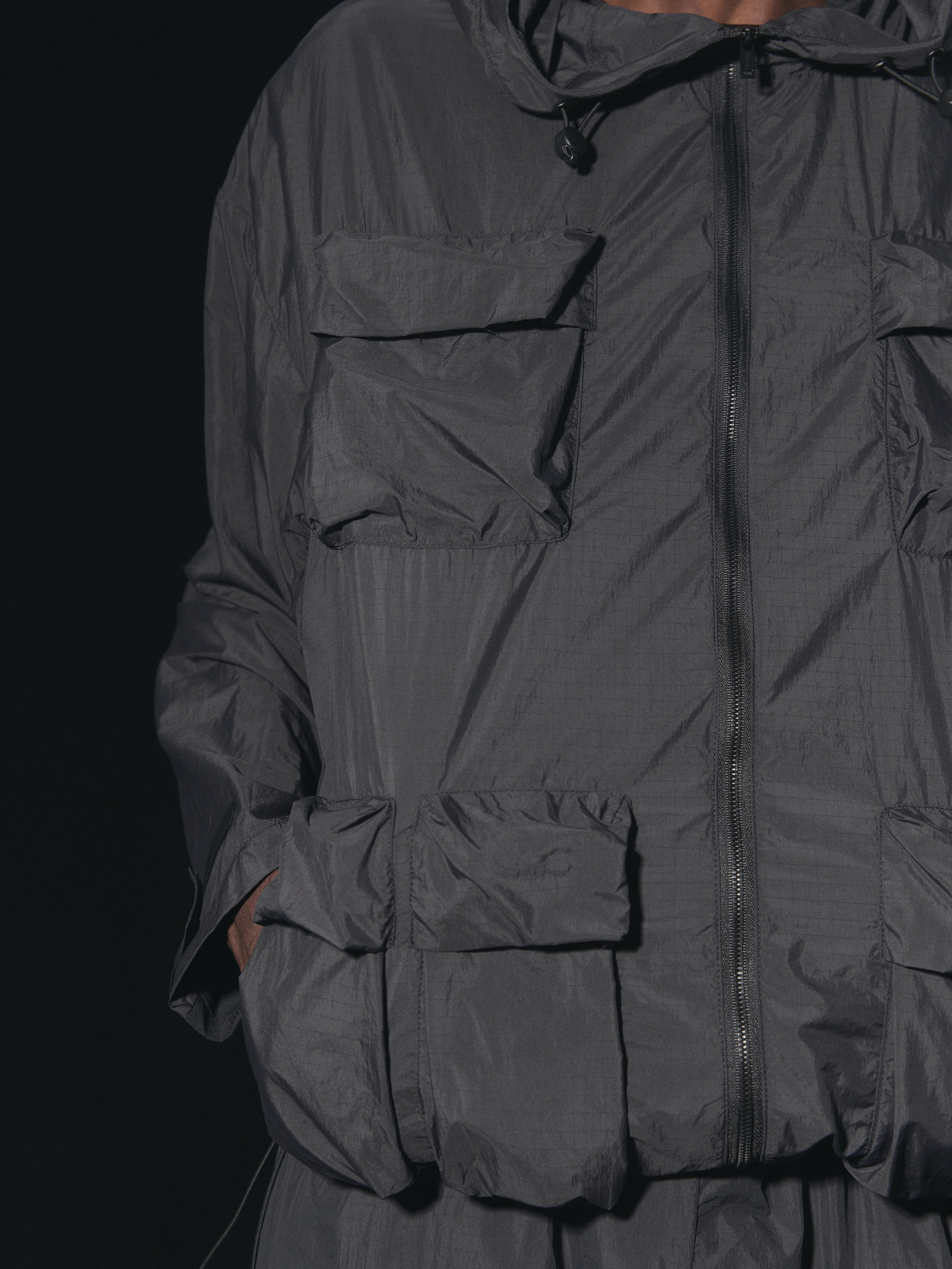 Terrawear Supply Black Hooded Loose Jacket
