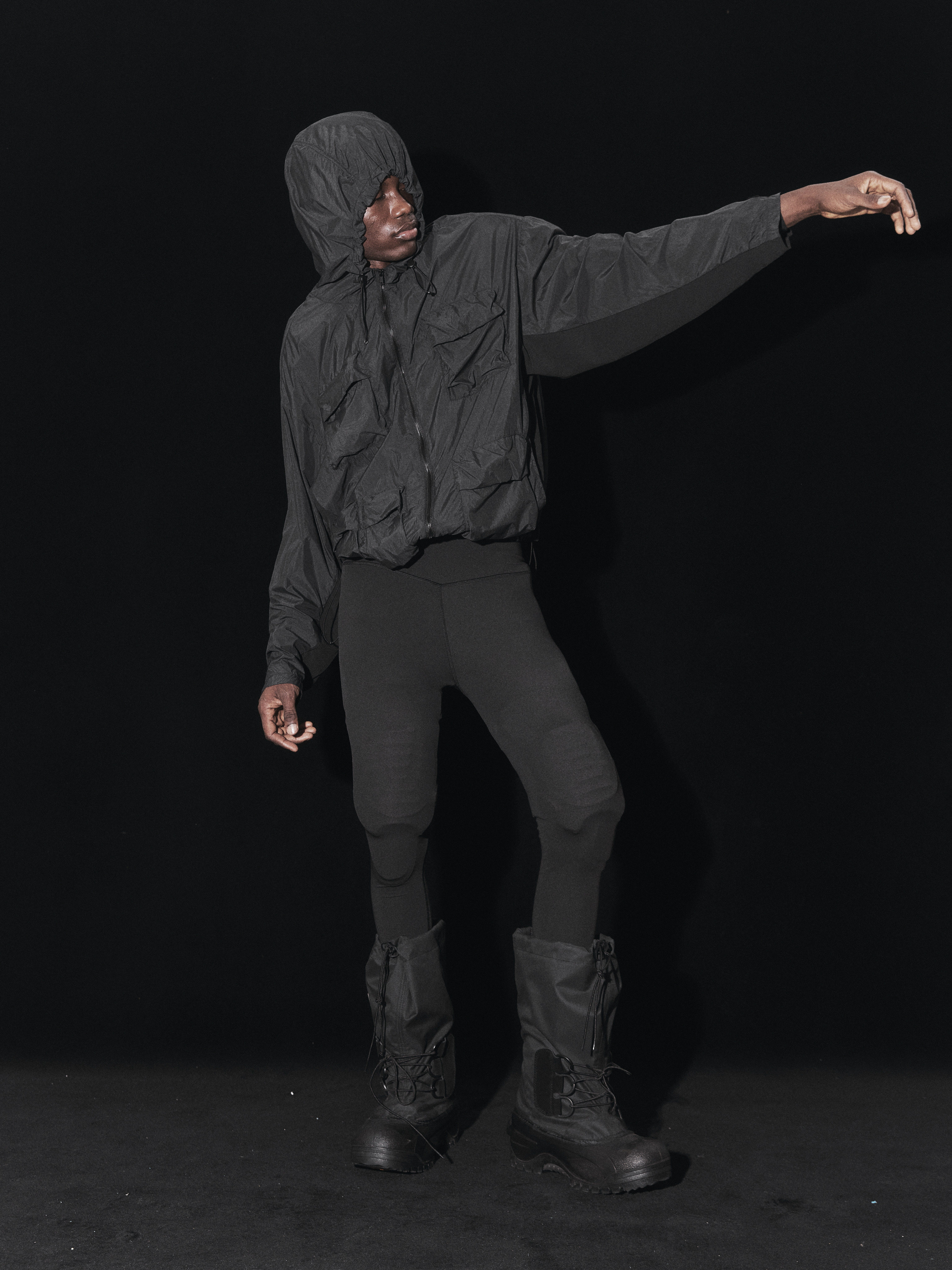 Terrawear Supply Black Hooded Loose Jacket