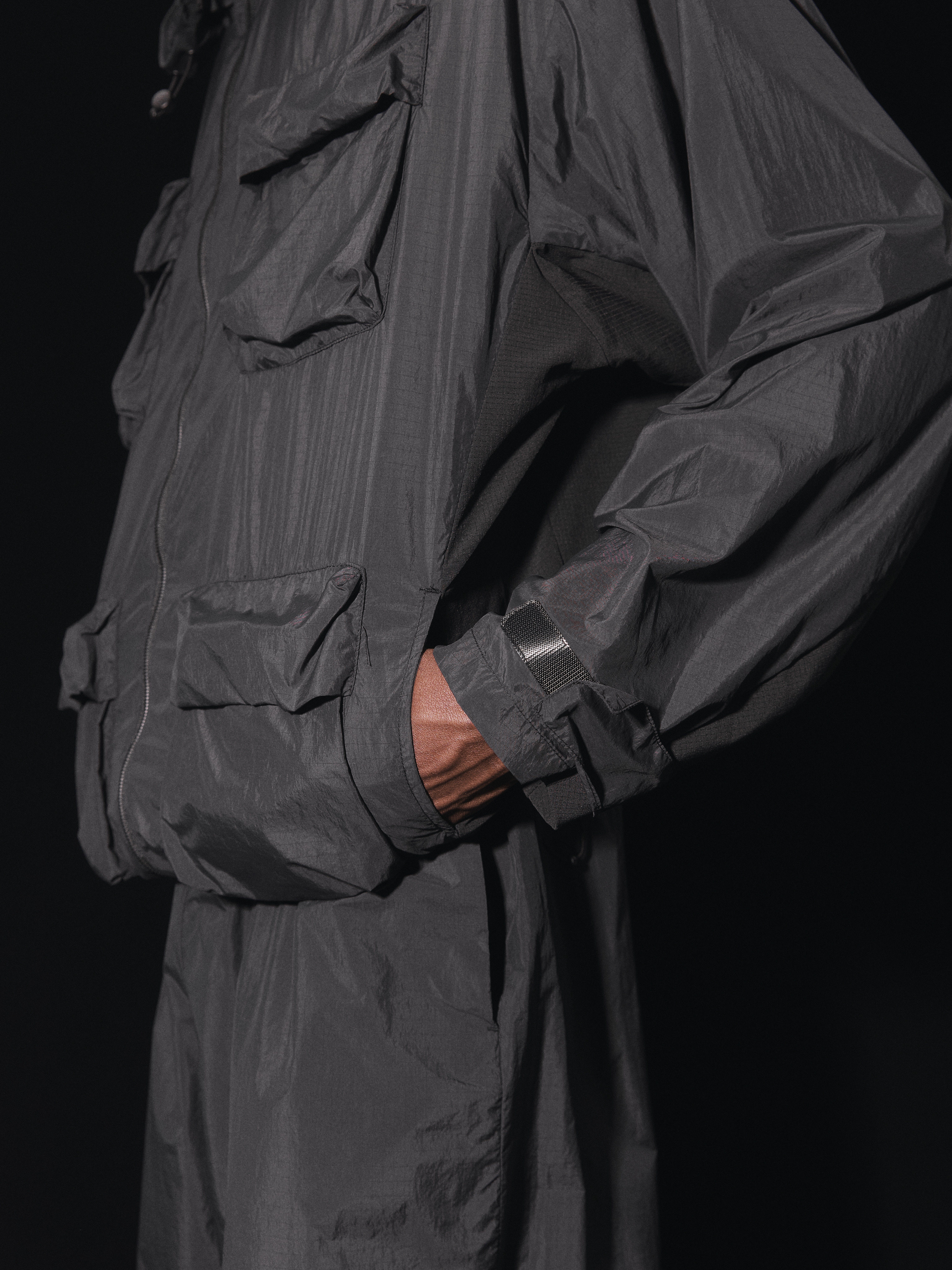 Terrawear Supply Black Hooded Loose Jacket