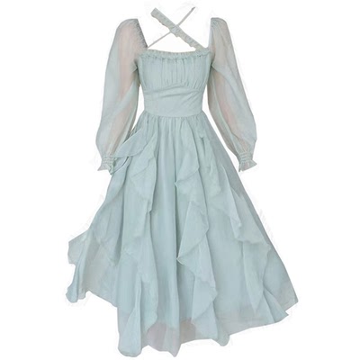 taobao agent Sexy dress, long skirt, french style, long sleeve, plus size, fitted