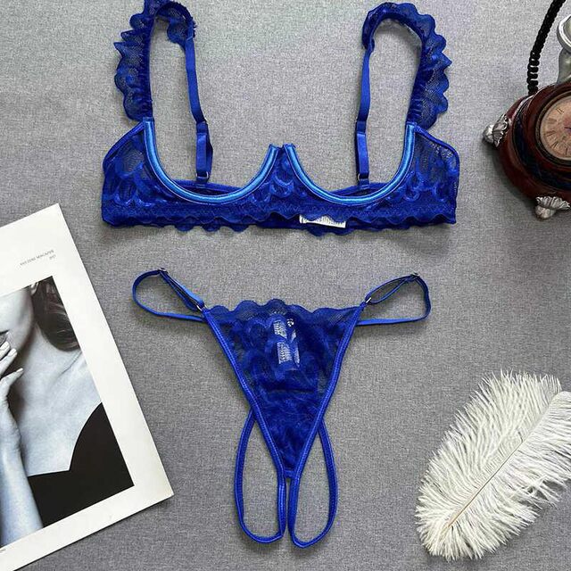 Retro Style! Sexy Cut Out Bra for Small Breasts with Underwire, Push-Up Lingerie, Hot Bra, Sexy Bra Set for Women