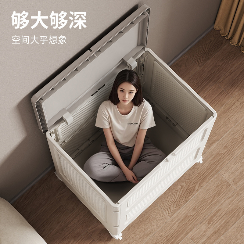 Clothes Storage Cabinet, No Installation Required, Foldable Bedroom Clothing and Quilt Storage Box, Large Capacity Flip-Top Organizing Storage Cabinet Clothes Storage Cabinet, No Installation Required, Foldable Bedroom Clothing and Quilt Storage Box, Large Capacity Flip-Top Organizing Storage Cabinet